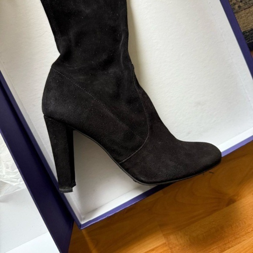 Stuart Weitzman Highland Over-the-Knee Boot With Box 7 Women's Suede Black - Picture 3 of 8